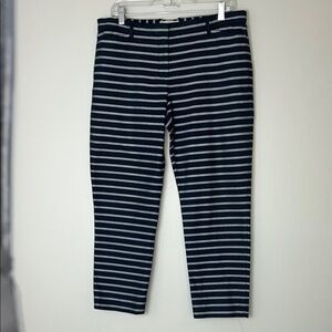 GAP Women's Navy and White Striped pants
